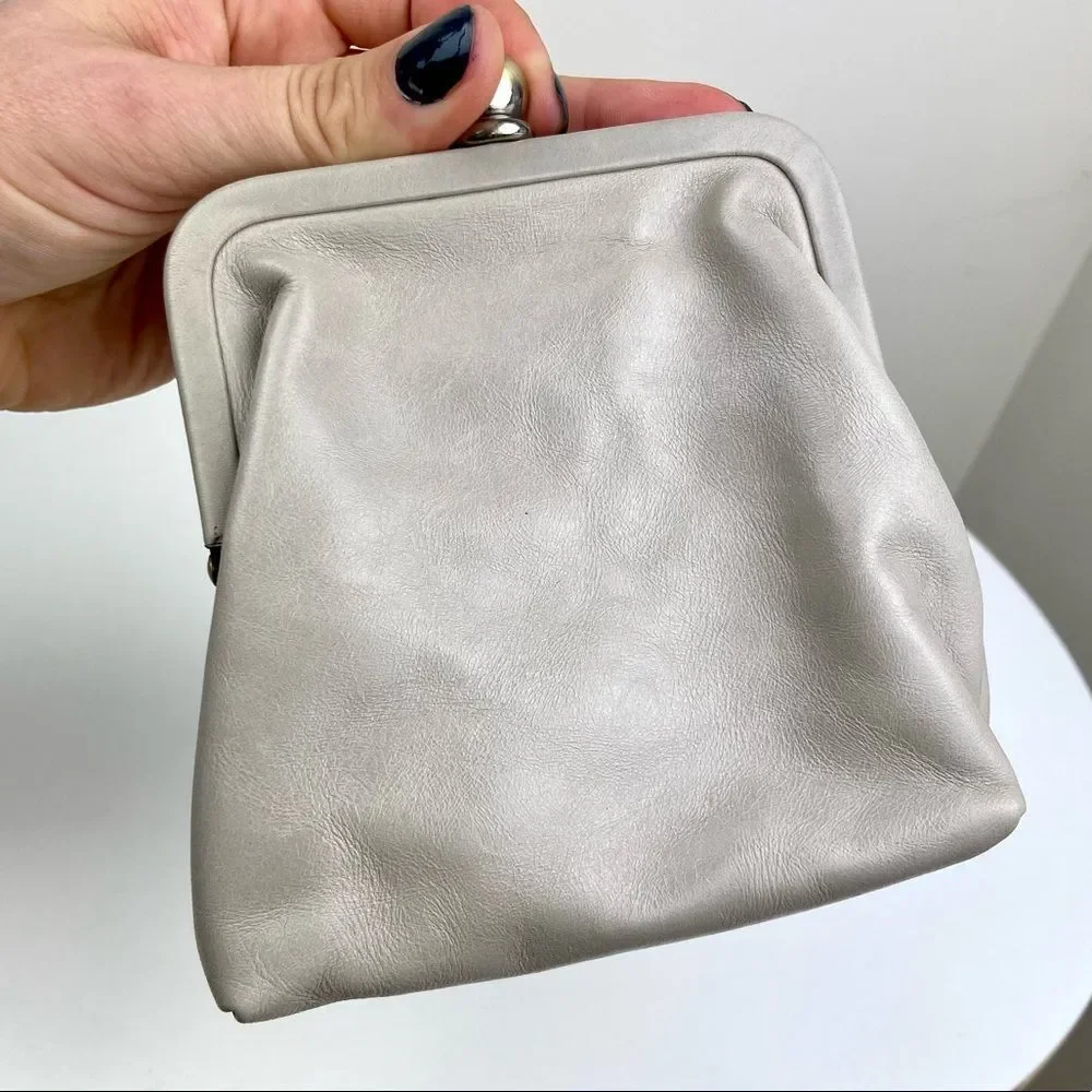 Vintage Hobo The Original Mini Ecru/Beige Leather Handbag with Chain
